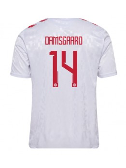 Danska Mikkel Damsgaard #14 Gostujuci Dres EP 2024 Kratak Rukavima